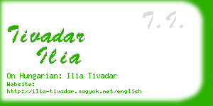 tivadar ilia business card